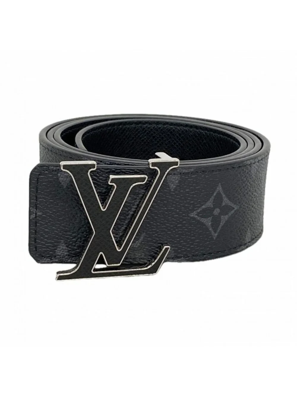 Louis Vuitton Belt Monogram Eclipse Ceinture LV Initial Black